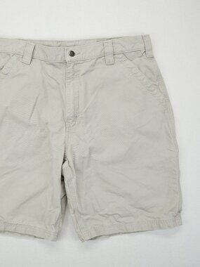 Carhartt Shorts Loose Fit Utility B147 Size 38 Canvas Work Short Khaki Tan